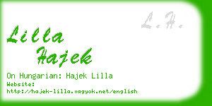 lilla hajek business card